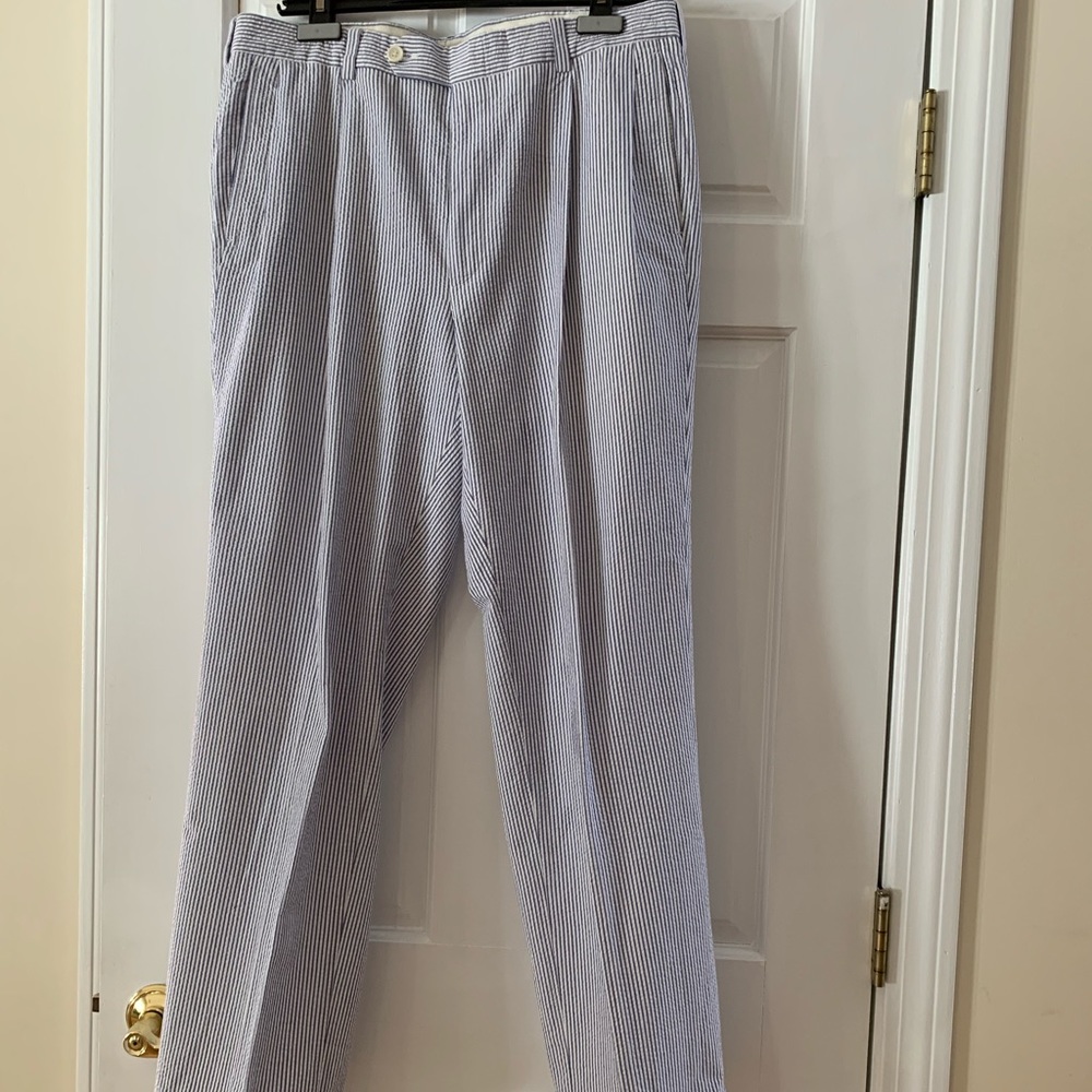 Nautica classic cotton seer sucker trouser!!